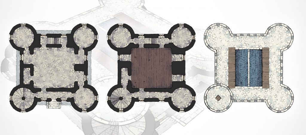 D&amp;D Keep Map – A Castle Keep Battle Map by 2-Minute Tabletop