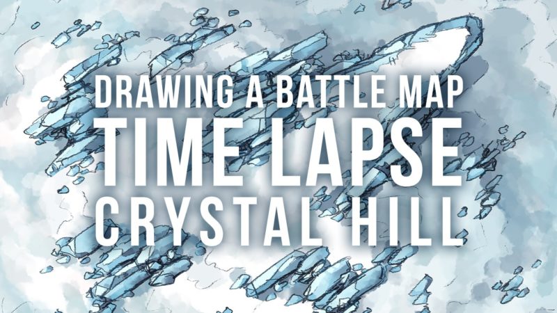 Speed Drawing the Crystal Hill battle map video