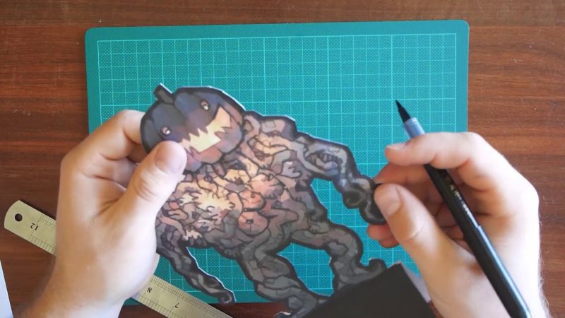 Assembling the Harvest Horror Paper Figurines Video