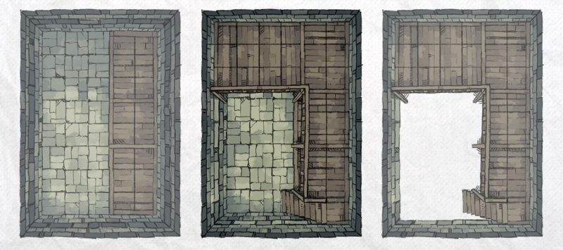 Dungeon Vault Battle Map Tile, banner