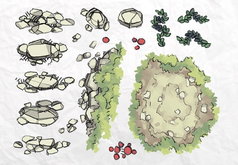 Roadside Forest Tokens 2 Minute Tabletop