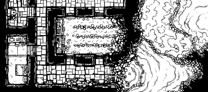 Dwarven Hermitage Dungeon Map, Banner
