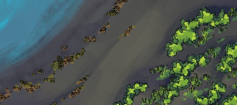 Beach Dunes Battle Map, black sand banner