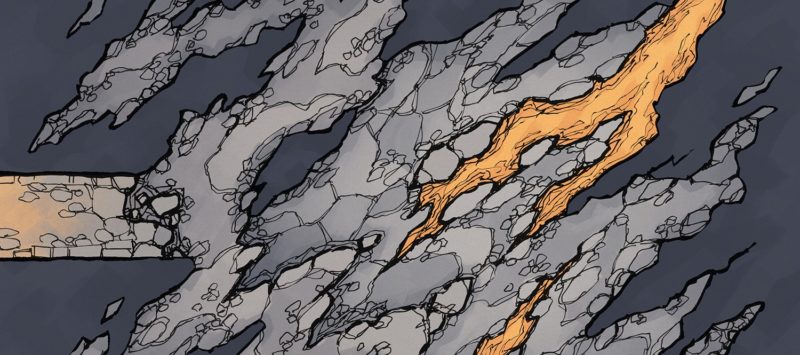 Jagged Cave battle map, banner