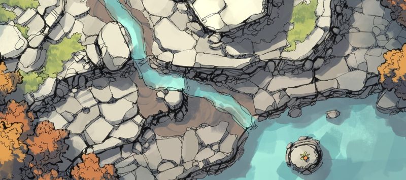 Rocky Descent battle map, banner