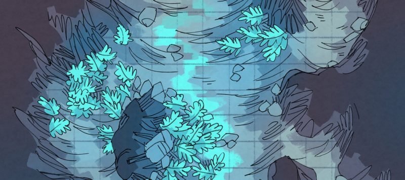 Luminescent Cave battle map, banner