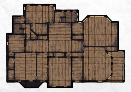 Haunted Mansion battle map, floor 2