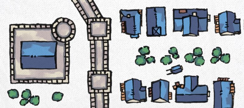 Town & City RPG Map Tokens, banner