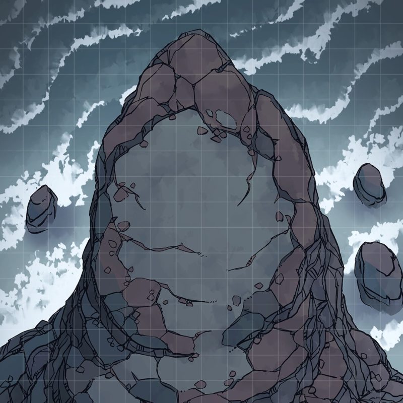 Seaside Precipice RPG battle map, Instagram