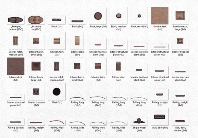 Sailing Ship Map Assets, assets preview