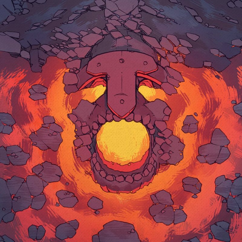 Volcano Lava Fire Temple RPG battle map, Instagram