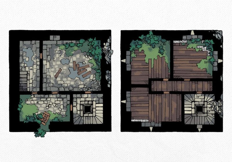 Ruined Keep Battle Map, Preview 1