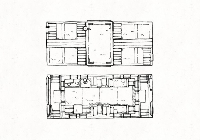 Caboose, Line Art Preview