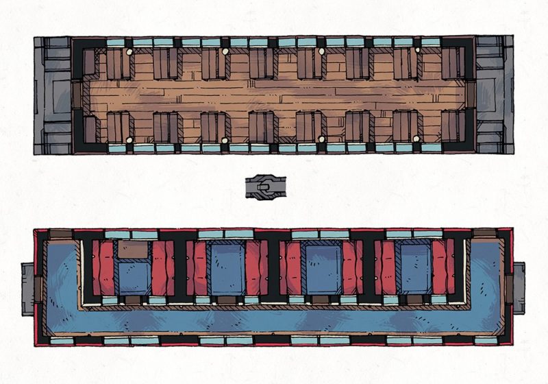Steam Train Passenger Cars, Color