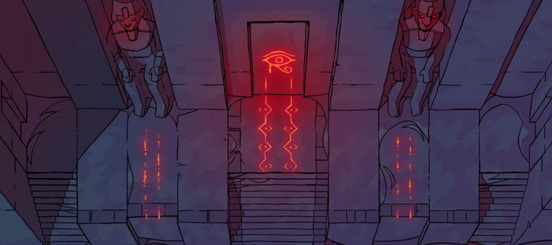 Desert Temple Battle Map, night-time banner