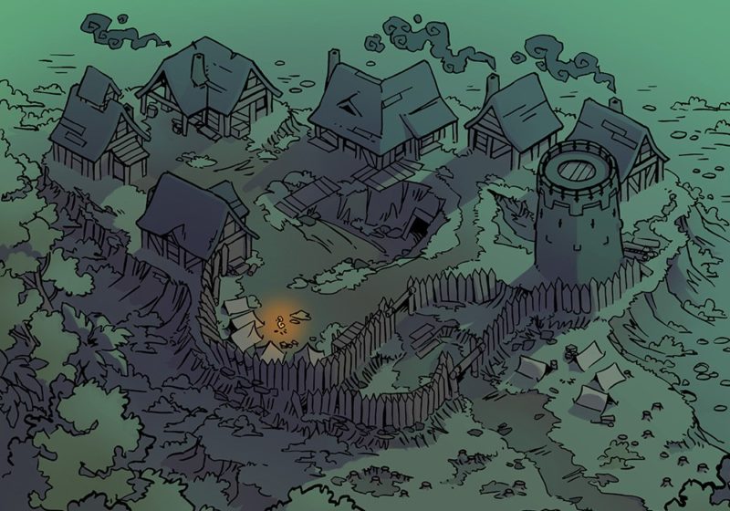 Fog's Edge Outpost Jungle Town Map, FogsEdgeOutpost-Shadowfell