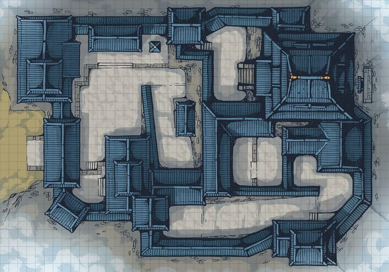Japanese Castle, Square Grid (32x44)