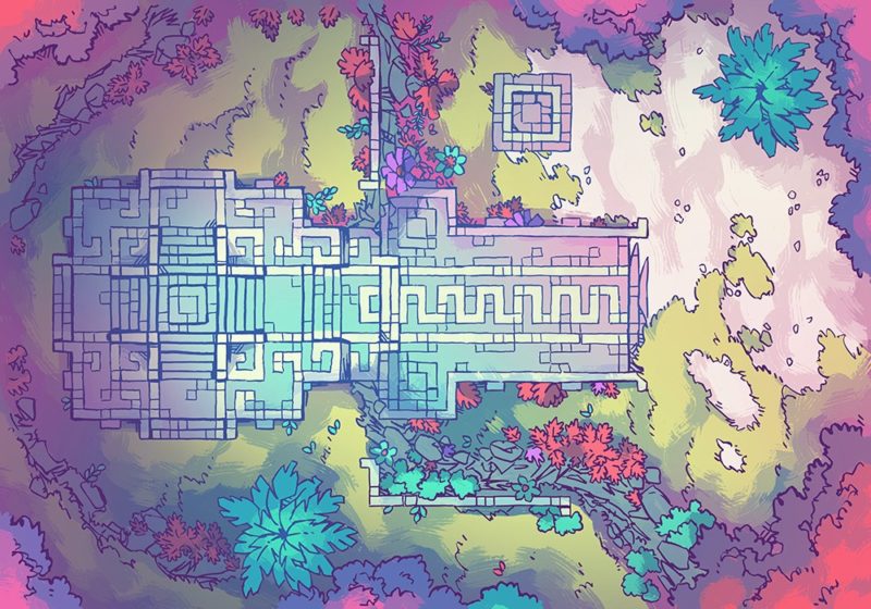 Jungle Podium battle map, feywild