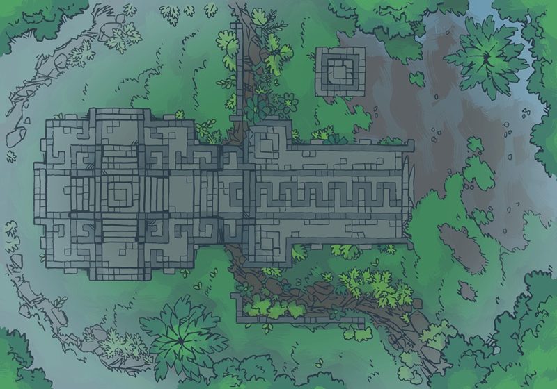 Jungle Podium battle map, shower