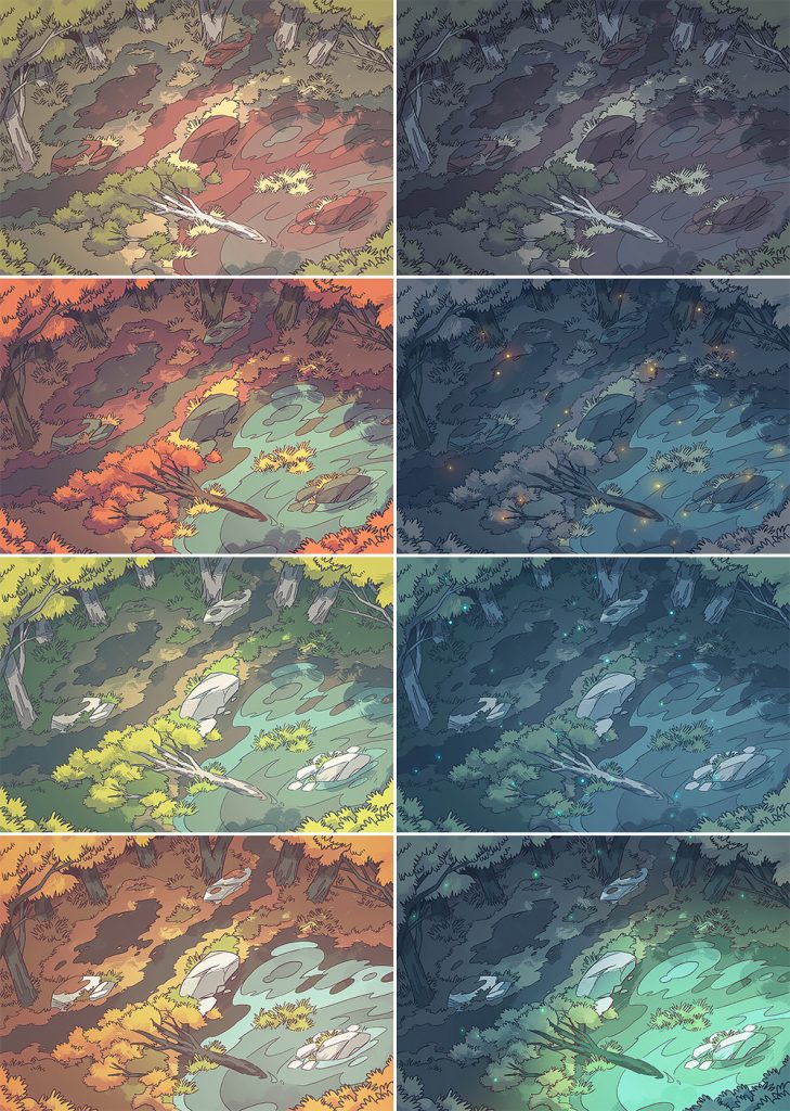 Australian Billabong RPG Battle Map, Patreon Variants