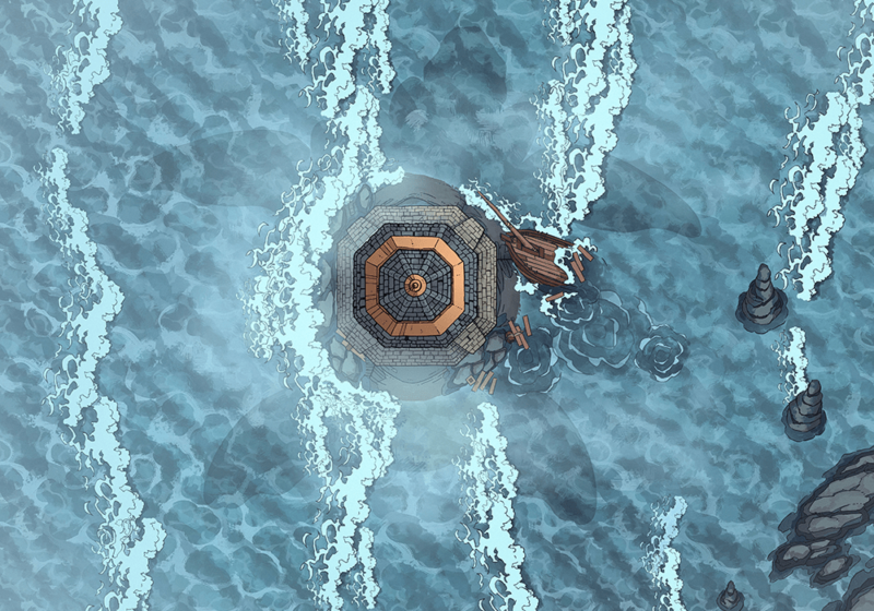Colossal Turtle, Lighthouse Bearer, Day (44x32)