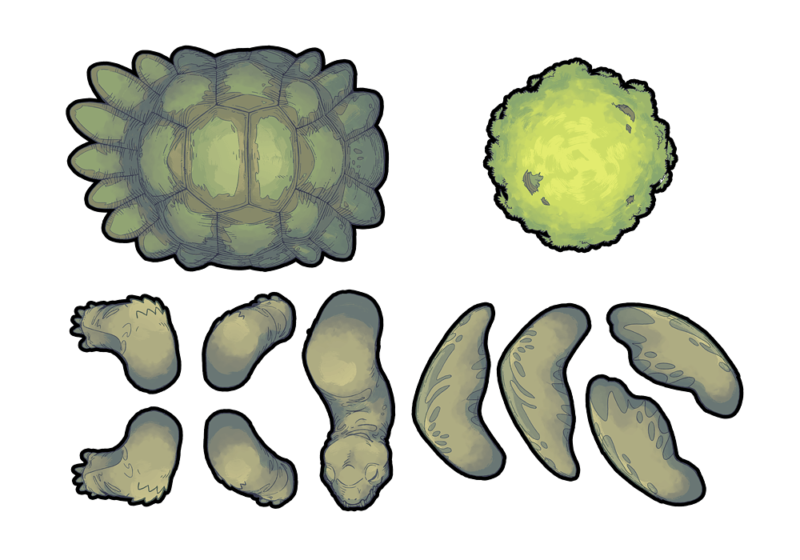 Colossal Turtle RPG Battle Map & Assets - Printable Assets