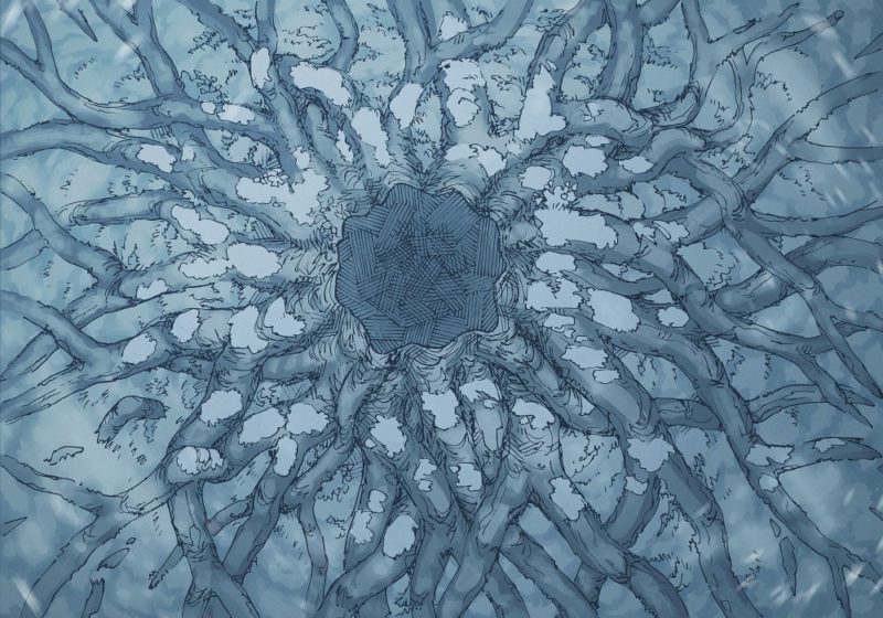 Ancient Tree Roots (23x16) Winter, Night