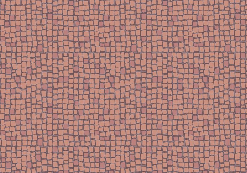City Street Tiles - Cobblestone Texture, Terracotta