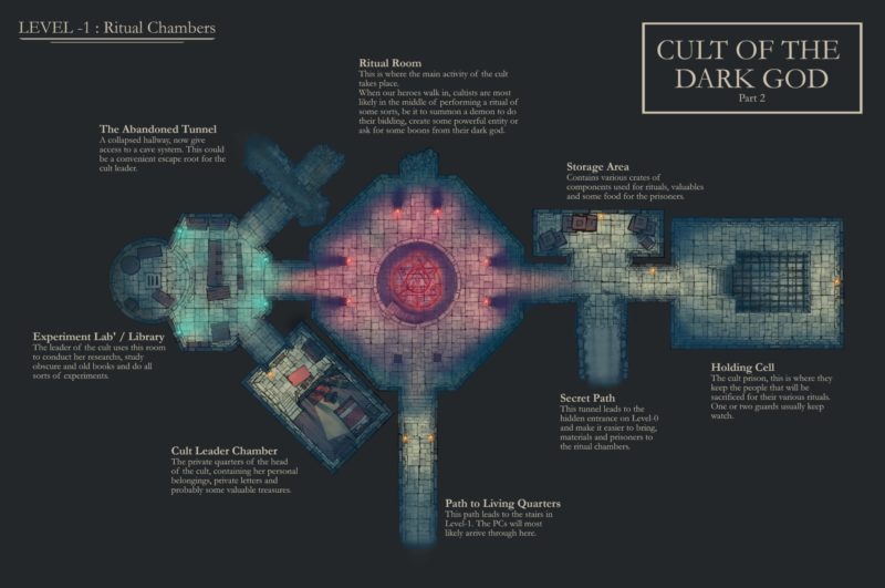 Cult Dungeon Lower Red Custom Map