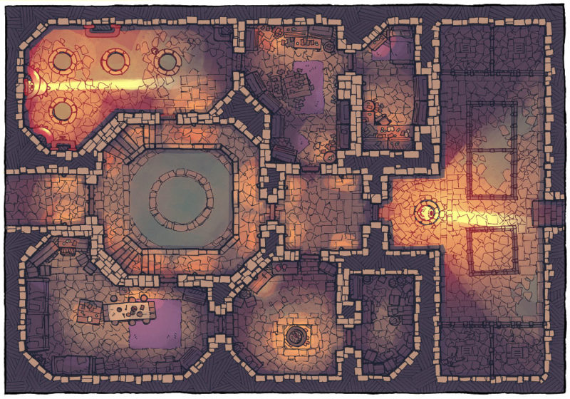 Cultist Lair (16x22) Desert, Dark