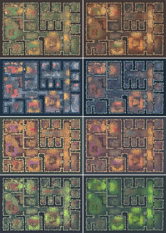 Dungeon Jail Prison Battle Map - Patreon Variants