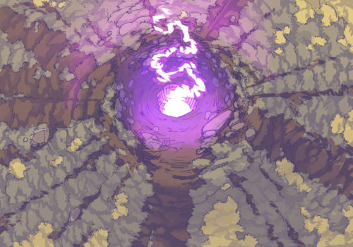 Glowing Crater (23x16) Magenta