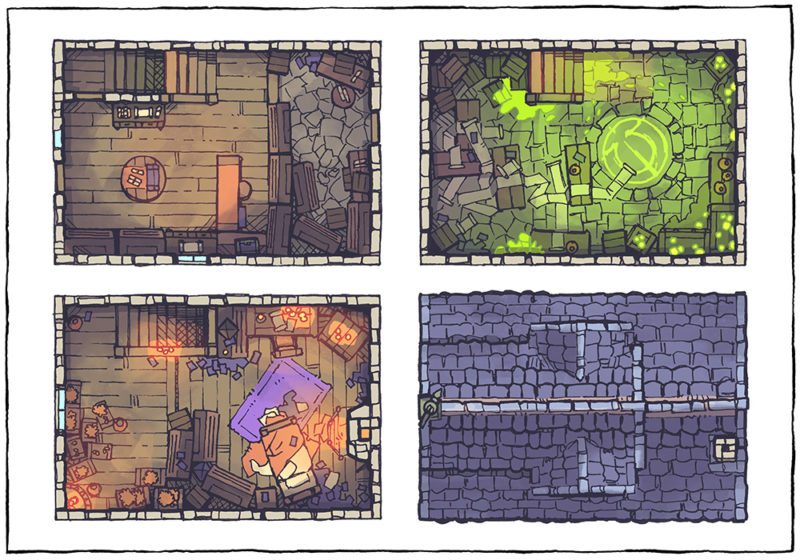 Spell Scroll Store Battle Map - Halloween, Day