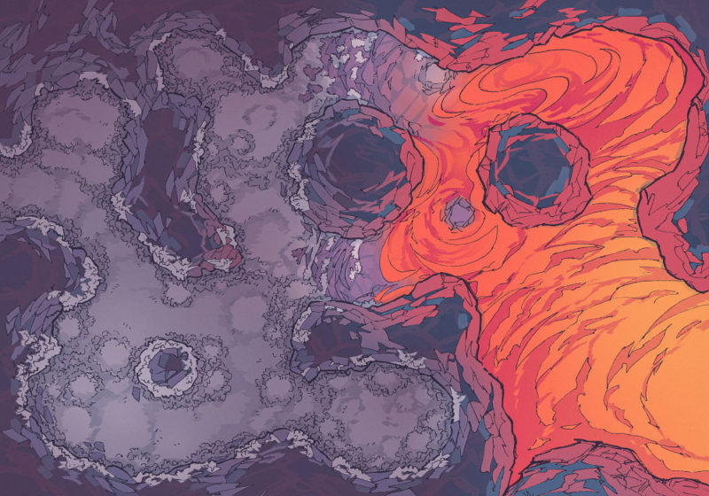 Yeti Lair (23x16) Lava, Dark