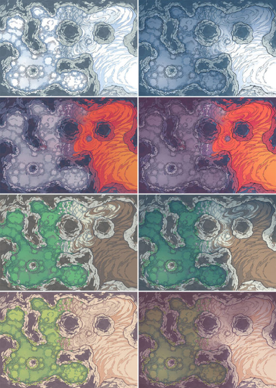 Yeti Lair Battle Map - Patreon Variants