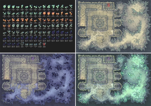 Infected Crypt Battle Map - Variants