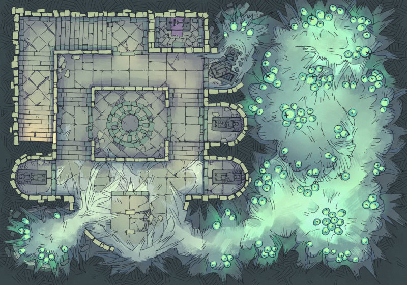 Infested Crypt - 23x16 - Ectoplasm - Light