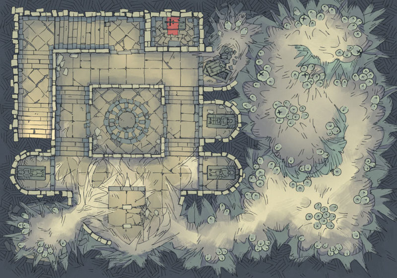 Infested Crypt - 23x16 - Spider Lair - Light