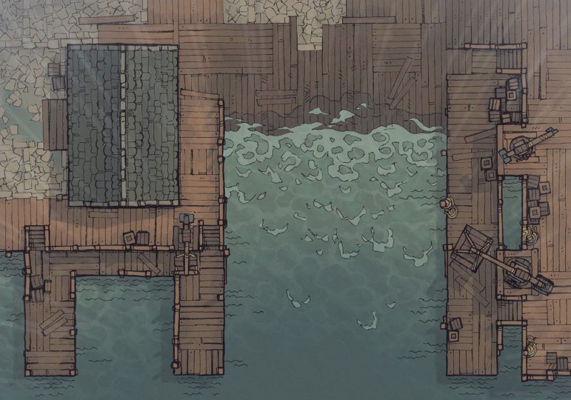 Shipyard (23x16) Rain, Day