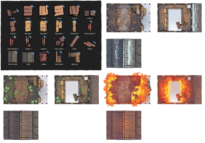 Simple Stable Battle Map - Variants