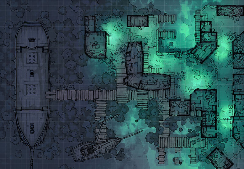 Docks of the Dead - Square grid