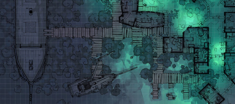 Docks of the Dead battle map - Banner