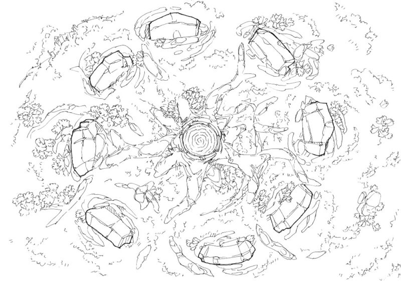 Woodland Nexus - Line art - 22x16