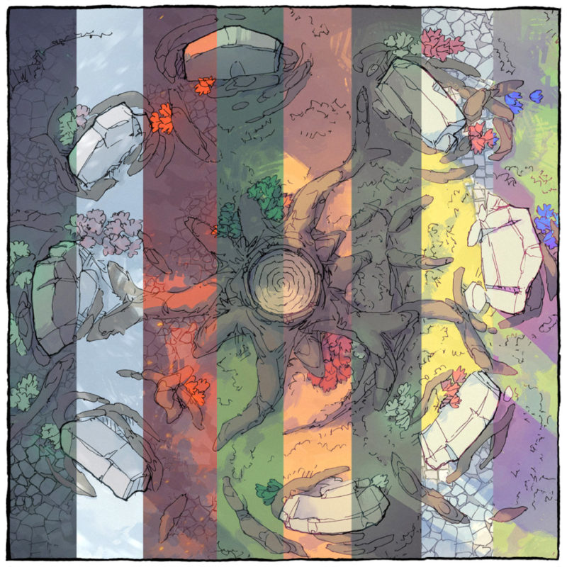 Woodland Nexus battle map - Square preview
