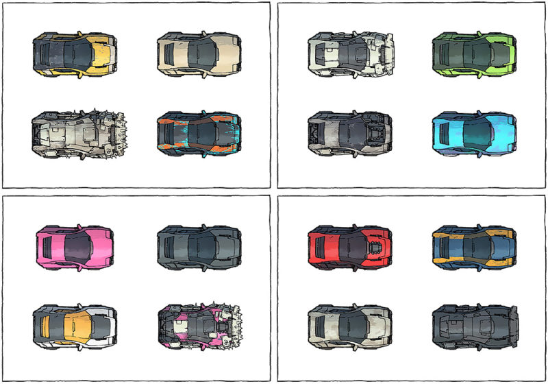Cyberpunk Cars map assets - Variants