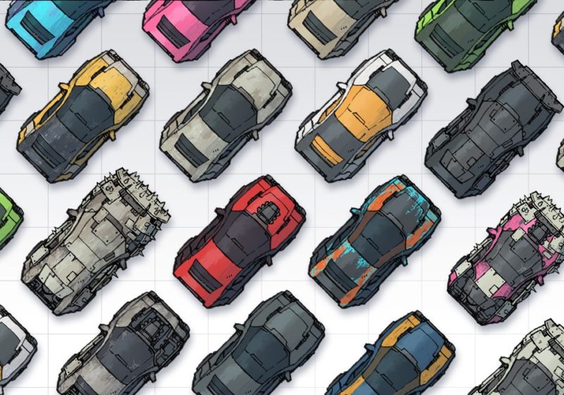 Cyberpunk Cars map assets - Variants preview - Transporters