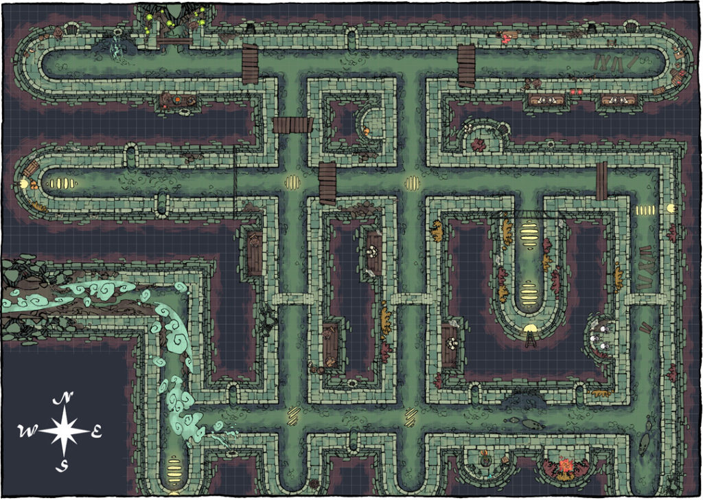 Sewer battle map by Asen Stoyanov - Map