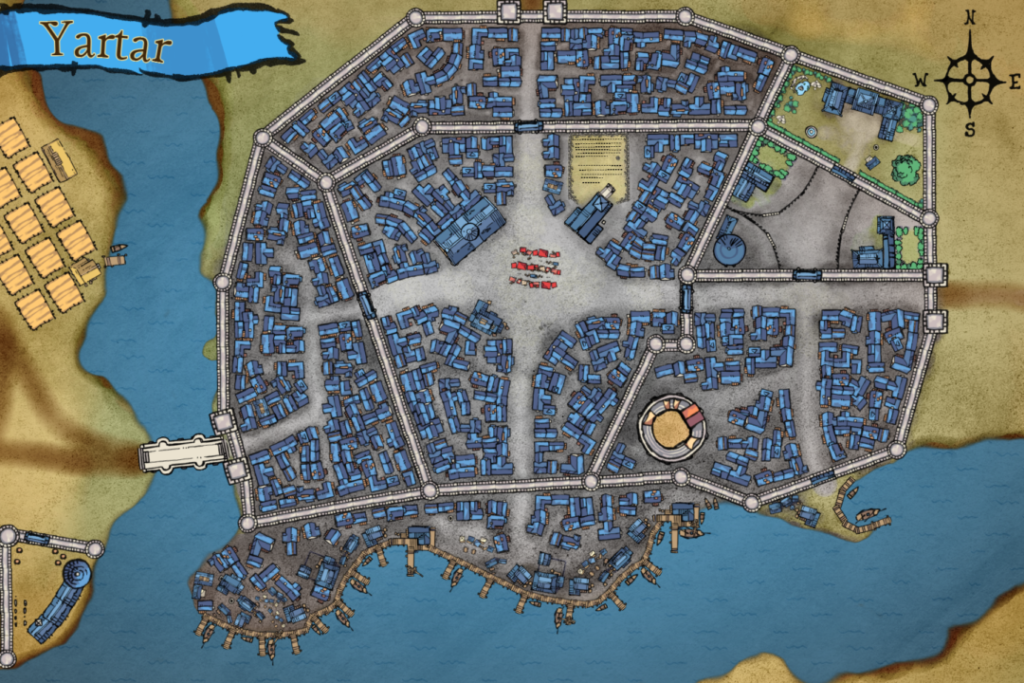 Yartar City Map