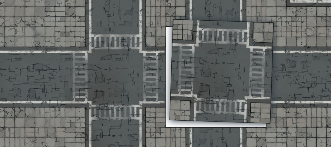 Modern Street Map Tiles Banner 1 