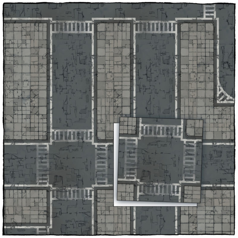 Modern Street map tiles - Square preview